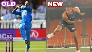 Hardik Pandya New Bowling Action  Fastbowling Addicts [upl. by Ijnek]