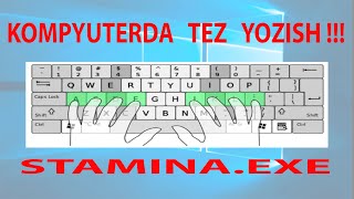 Kompyuterda tez yozishni organish  how to write quickly on pc [upl. by Jenesia]