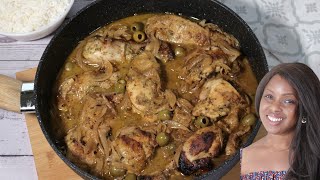 SENEGALESE YASSA CHICKEN RECIPE  POULET YASSA  Easy lemon and mustard chicken [upl. by Annahavas]