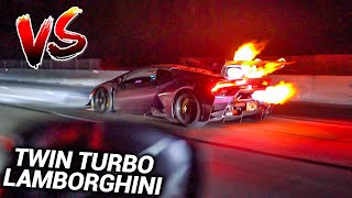 TWIN TURBO SHEEPY LAMBORGHINI VS MY R35 GTR ALEX CHOI [upl. by Darwin]