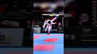 Super round kick fight japan vs kuwait karate youtube kumite kick fighting [upl. by Tiertza]