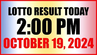 Lotto Result Today 2pm October 19 2024 Swertres Ez2 Pcso [upl. by Dame]