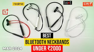 Top 5 Best Neckband Under ₹2000 in 2024 ⚡ Best Wireless Bluetooth Earphones Under 2000 ⚡ [upl. by Ellerrehc]