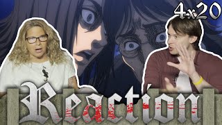 SHOWING MY MOM ATTACK ON TITAN  4x20  REACTION [upl. by Nakashima]