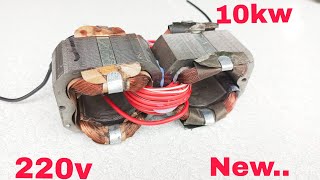 How I rewind 10kw most powerful electric generator using 2 blender motor [upl. by Eniroc545]