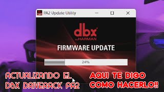 ACTUALIZA EL FIRMWARE DE TU DBX DRIVERACK PA2 AQUI TE DIGO COMO [upl. by Eetnuahs76]