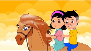 Lakdi ki kathi  लकड़ी की काठी  TOP10 Best Hindi Rhymes For Kids [upl. by Amikehs]