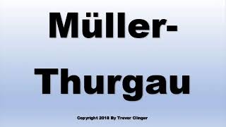 How To Pronounce MullerThurgau Wine [upl. by Amando]