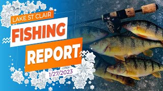 Lake St Clair Ice Fishing Report 1272023 [upl. by Merrily]