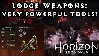 Horizon Zero Dawn  Lodge Weapons 3 of the BEST Weapons and how to get them [upl. by Suiramaj515]