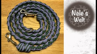 Paracord für Anfänger einfaches Leinen Muster Hundeleine flechten DIY Anleitung by NeleC [upl. by Ibib468]