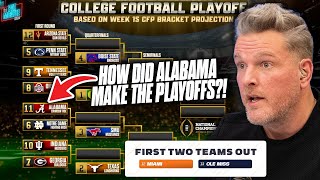 Alabama Sneaks Into The College Football Playoffs Miami amp Ole Miss Left Out  Pat McAfee Show [upl. by Stanford425]