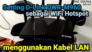 Setting DLink DWRM960 sebagai WiFi Hotspot menggunakan Kabel LAN [upl. by Yrolg]