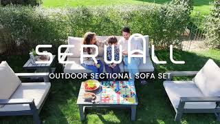 Outdoor Sectional Sofa Set Assembly Guide [upl. by Kaete]