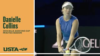 Danielle Collins Practice Session  2024 Billie Jean King Cup [upl. by Erdreid]