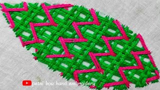 tejidos para servilletasromanian stitch embroidery bordados a mano paso a paso [upl. by Bartel]