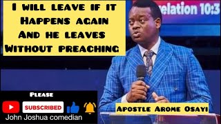 Apostle Arome Osayi Leaves The Pulpit Without Preaching See The Reason viralvideo trending [upl. by Tnomal]