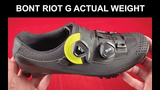 Bont Riot G Cycling Shoe actual weight  how accurate is the manufacturer [upl. by Alicea]