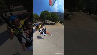 Fethiye Ölüdeniz Yamaç paraşütü Belcekiz Plajına iniş 🤞🏽🏖️😅 beach yamaçparaşütü flying [upl. by Atiekram]