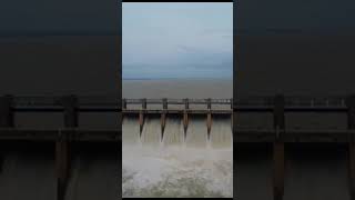 Hospet tb Dam aerial view  All gates opened  Monsoon 2024 [upl. by Nedle]