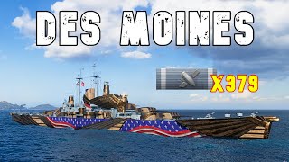 World of WarShips Des Moines  4 Kills 252K Damage [upl. by Sabino]