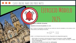 📘 PAU 2025 Modelo Galicia Ejercicio de Análisis de Funciones 📝🚀 [upl. by Althea]