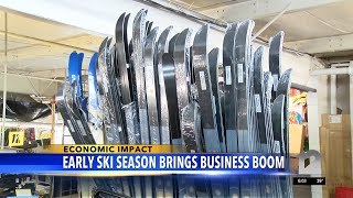 Early ski season brings business boom [upl. by Haraf]