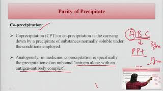 Gravimetry Purity of Precipitate Coprecipitation amp Postprecipitation [upl. by Riocard]