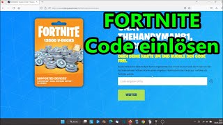 FORTNITE VBucks Geschenk Karten einlösen und Codes einlösen für Items [upl. by Ingunna]