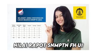 Berapa Nilai Rapot Lolos SNMPTN FH UI [upl. by Athalee]