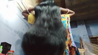 Beautiful long hair playing 4ft long hair playing 🥰🥰jitendraandmomvlogs9206 ritabiswas4555 [upl. by Mcmullan512]