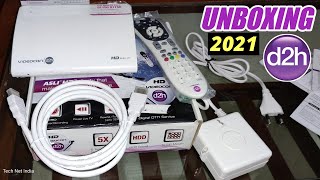 Videocon d2h HD Unboxing 2021  d2h 6666RF STB Unboxing amp Review [upl. by Durante]