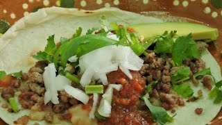 Tacos de carne de res molida RecetasdeLuzMa [upl. by Belldas280]