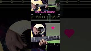 Kadhalar Dhinam BGM ✨ Feel the love ❤️ Guitar Tabs 🎸AR Rahmans Touch of Genius 🌹 [upl. by Pirali868]