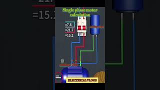 Single phase motor calculation calculation shorts viralvideo youtube [upl. by Nolyat]