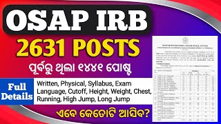 2631 OSAP IRB Battalion Recruitment 2024  Written Physical Syllabus  Full Details KUMAR SIR [upl. by Danae]