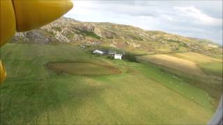 Take off from Colonsay Airport on board Hebridean Air Services BN Islander GHEBO [upl. by Leirza597]