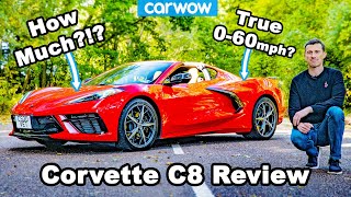 2020 Corvette C8 review see how quick it is 060mph  14mile And the shocking UK price [upl. by Arbmahs]