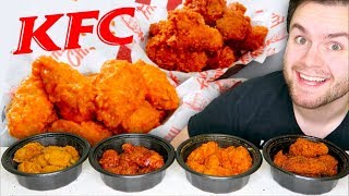 Trying KFC Kentucky Fried WINGS All 4 Flavors  FAST FOOD Review [upl. by Madelene563]