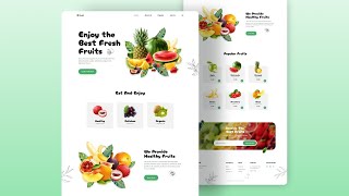 Responsive Website Using HTML CSS amp JavaScript  Fruit Website [upl. by Xyla]