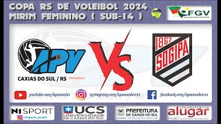 COPA RS DE VOLEIBOL MIRIM FEMININO 2024  APVUCS x SOGIPA [upl. by Rina721]