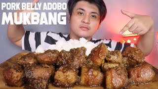 PORK BELLY WITH SPECIAL ADOBO SAUCE MUKBANG [upl. by Glennis388]