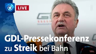 Erneut Streiks bei der Bahn Pressekonferenz der GDL [upl. by Drescher]