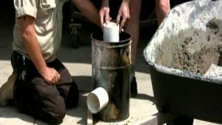 Concrete Rocket Stove Finalavi [upl. by Mihe166]