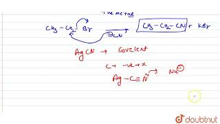 How do the products differ when ethyl bromide react with KCN and AgCN Give reasons  CLASS 12 [upl. by Acnoib]