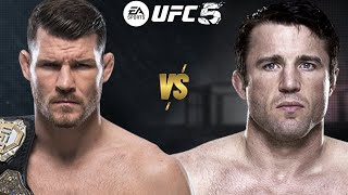 UFC 5 MICHAEL BISPING VS CHAEL SONNEN FOR THE UFC WORLD MIDDLEWEIGHT CHAMPIONSHIP BELT [upl. by Finkelstein]