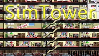 SimTower  The Vertical Empire Windows game 1995 [upl. by Anirbed574]