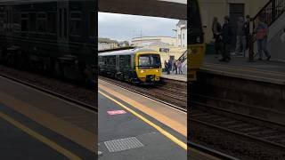 GWR class 166 pulls in at Dawlish Station with the Paignton to Exmouth service 166211 DMU [upl. by Lareine]