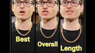 18 20 amp 22 inch Chain Length Comparison  Gold Jewelry Sizing [upl. by Pardner919]