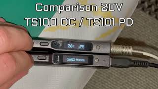 Solder comparison TS100 vs TS101 20V before firmware fix [upl. by Canale776]